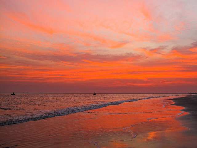 Sunrise at the Gambia River in Banjul, the Gambia