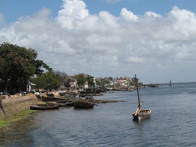 Lamu town on Lamu Island in Kenya